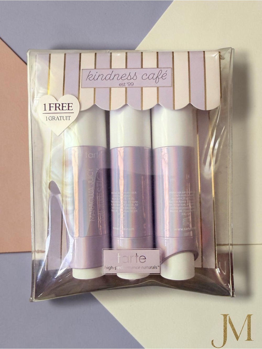 Tarte Kindness Cafe Cheek Soufflé Maracuja Juicy Multi-Stick Trio Lip & Cheek